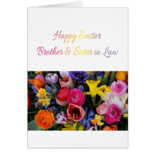 Cartão Felz pascoa de irmão e esposa