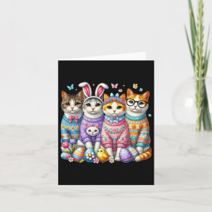 Cartão Felz pascoa Dia de Ovos de Gato Engraçados Homens
