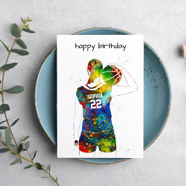 Cartão Female Basketball Player