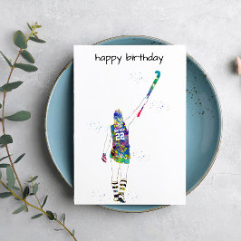 Cartão Female Field Hockey Player