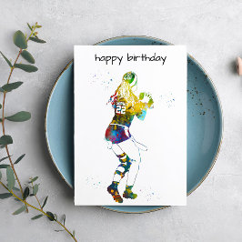 Cartão Female Flag Football Player