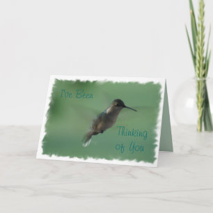 Cartão Female Hummingbird in Flight-any occasion