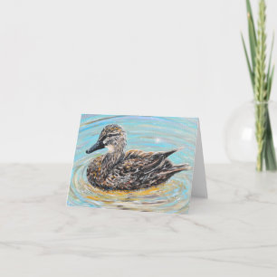 Cartão Female Mallard Duck Painting