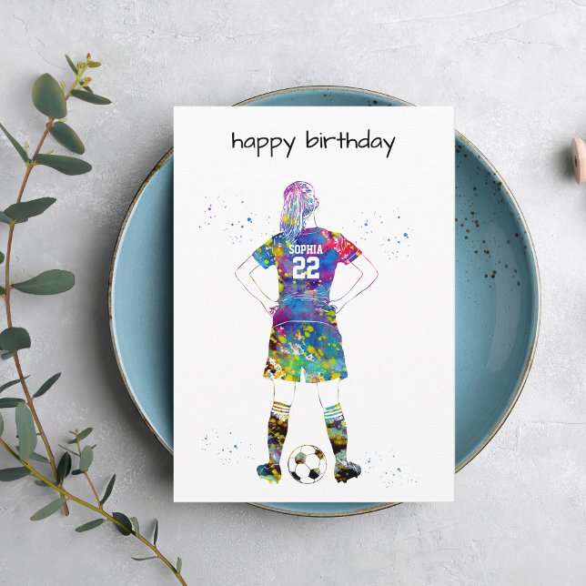 Cartão Female Soccer Player (Criador carregado)