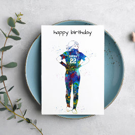 Cartão Female Softball Player