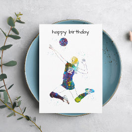 Cartão Female Volleyball Player