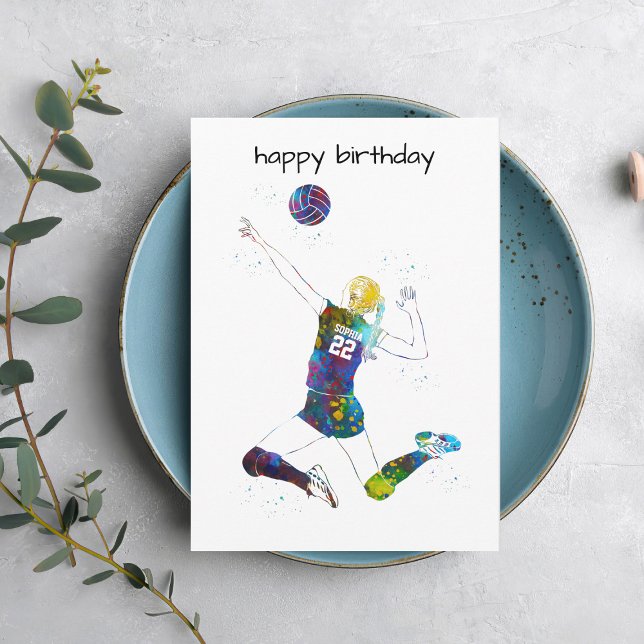 Cartão Female Volleyball Player (Criador carregado)