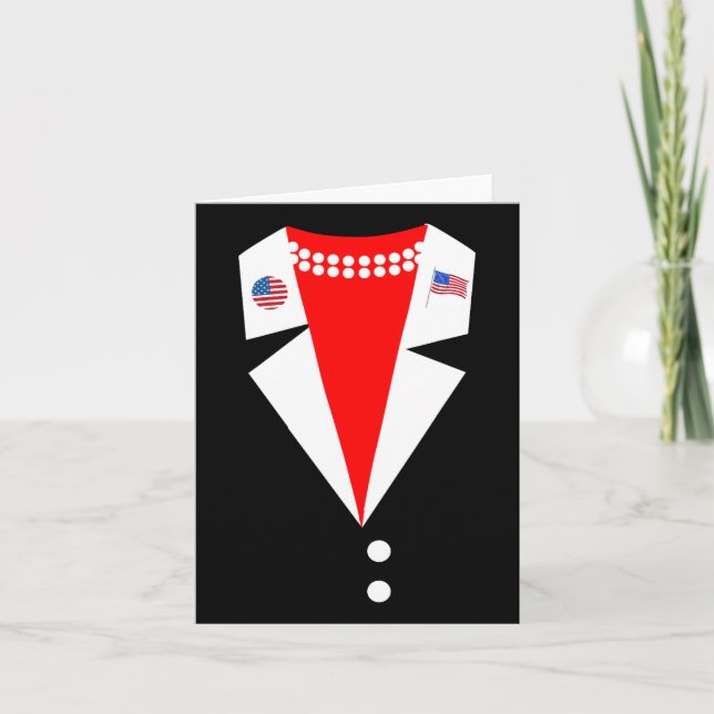 Cartão Feminino do Partido do Traje de Calças de Kamala H (Frente)