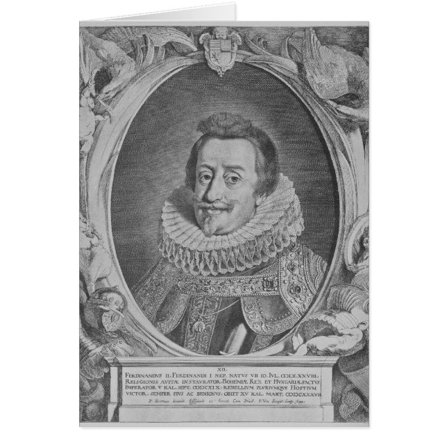 Cartão Ferdinand II, imperador romano santamente (Frente)