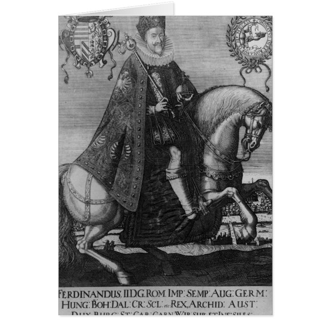 Cartão Ferdinand II, imperador romano santamente (Frente)