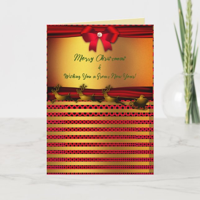 Cartão Feriado/Ano Novo de Natal (Frente)