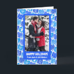 Cartão Feriado CLIENTE Divertido Ugly Hanukkah Doadores<br><div class="desc">Personalize este cartão adicionando sua própria foto e texto sobre o fundo bonito. Procure mais cores e designs no meu compro ou me avise se você quer algo personalizado. Obrigados para comprar comigo!</div>