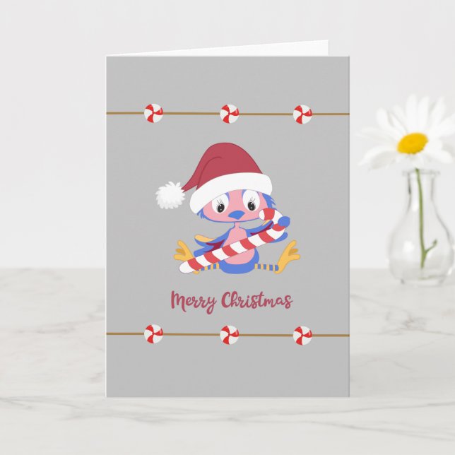 Cartão Feriado de Dentro de Vazio de Mint Bluebird (Planta pequena)