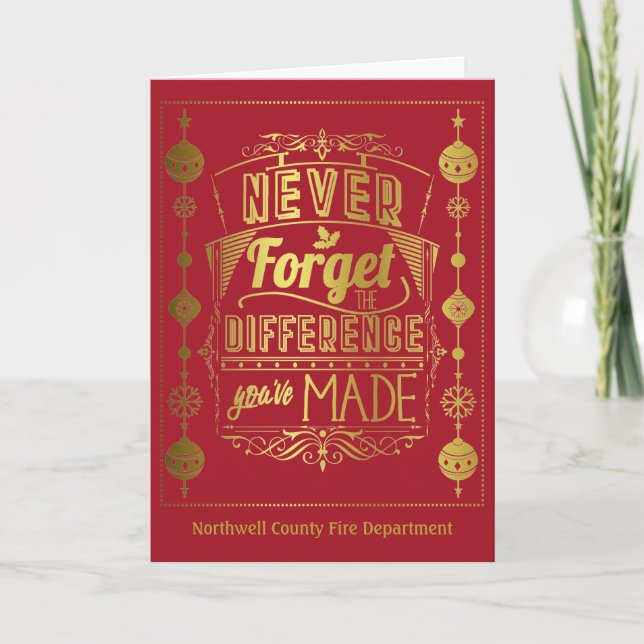 Cartão Feriado de Funcionarios de Feliz Natal (Frente)