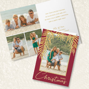 Cartão Feriado de Natal com Múltiplas Fotografias de Palm