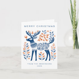 Cartão Feriado de Natal escandinavo