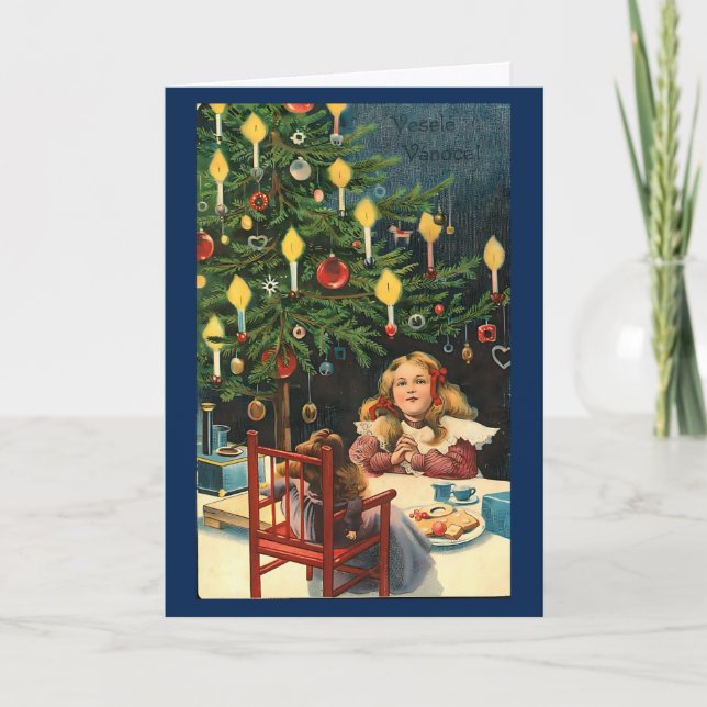 Cartão Feriado de Natal Retroativo Personalizado (Frente)