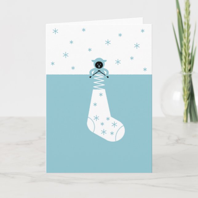 Cartão Feriado de Ovinos de Mala (Frente)