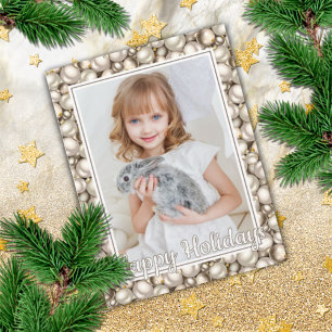 Cartão Feriado de Padrão Dourado de Banheiras de Feira de