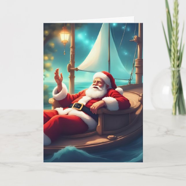 Cartão Feriado de papais noeis (Frente)