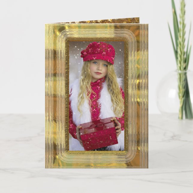 Cartão Feriado Elegante de Natal (Frente)