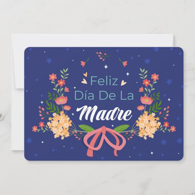 Cartão Feriado Feliz Dia De La Madre (Frente)