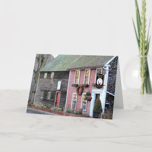 Cartão Feriados - casa em Plymouth, MÃES do pardal de (Frente)