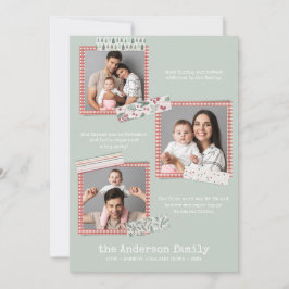 Cartão Feriados de Scrapbooking | Ano de revisão 3 fotogr