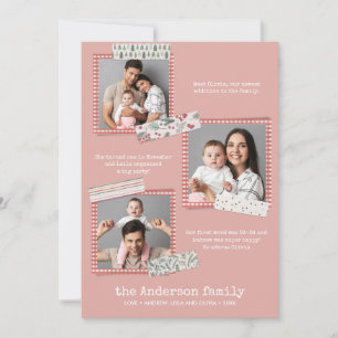 Cartão Feriados de Scrapbooking Ano de revisão 3 fotogr