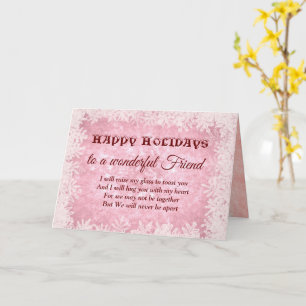 Cartão Feriados felizes da Distância Amigo Maravilhoso