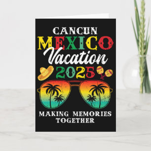 Cartão Férias Cancun México 2025 Viagem Praia Combinando