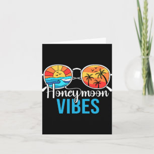 Cartão Férias Casais de Honeymoon Vibes Noiva de Casament