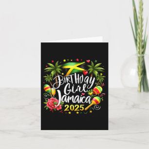 Cartão Férias Correspondendo a Birthday Girl Jamaica 2025