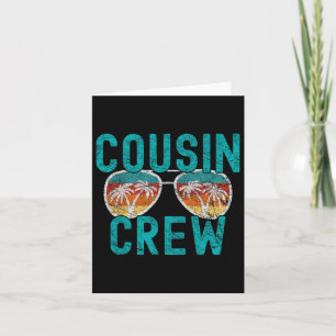 Cartão Férias da Família Cousin Crew Férias de Verão Prai