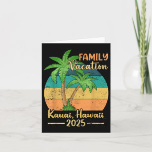 Cartão Férias da Família Kauai Hawaii Beach 2025 Summer
