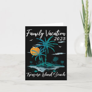 Cartão Férias da Família Palm Tree 2025 na Flórida Beach 