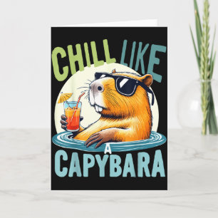 Cartão Férias de Capivara - Presente de Citação Engraçada