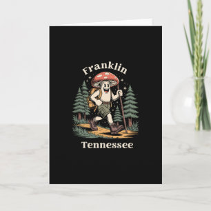Cartão Férias de cogumelo de caminhada no Tennessee Frank