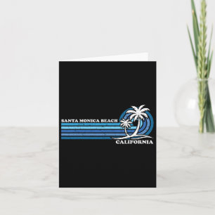 Cartão Férias de Família Vintage Califórnia Santa Môn