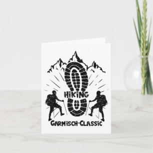 Cartão Férias De Hiker, Na Alemanha, Em Calço De Garmisch