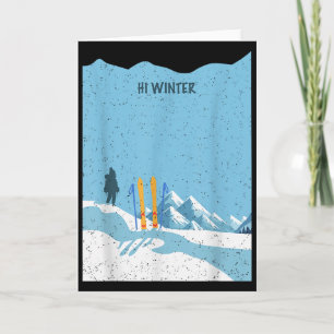 Cartão Férias de Inverno Esqui Natal Esqui X-mas Esquiand