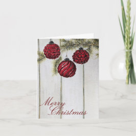 Cartão Férias de Natal Rustic Minimalist