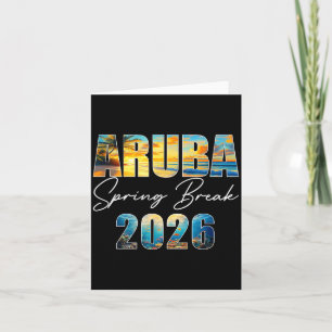 Cartão Férias de Primavera em Aruba 2026 Férias de Verão 