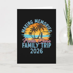 Cartão Férias de Verão Família Punta Cana Férias 2026 Mãe