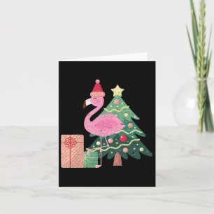 Cartão Férias de Verão Flamingo, cor-de-rosa tropical Nat