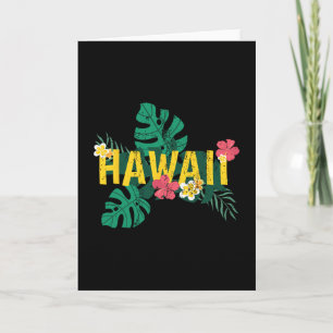 Cartão Férias de Verão Havaianas Aloha Flores Tropicais
