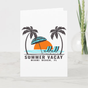 Cartão Férias de Verão Miami Beach Flórida EUA Férias na 