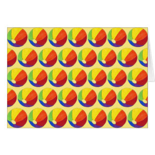 Cartão Férias de Verão no arco-íris Beachball Beachball P