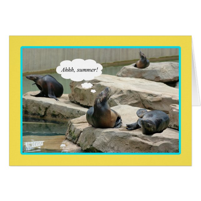 Cartão Férias de Verão! Tempo para a chillaxina (Frente Horizontal)