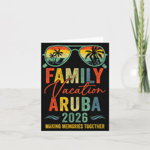 Cartão Férias em Aruba 2026 Grupo Familiar Combinando Ver